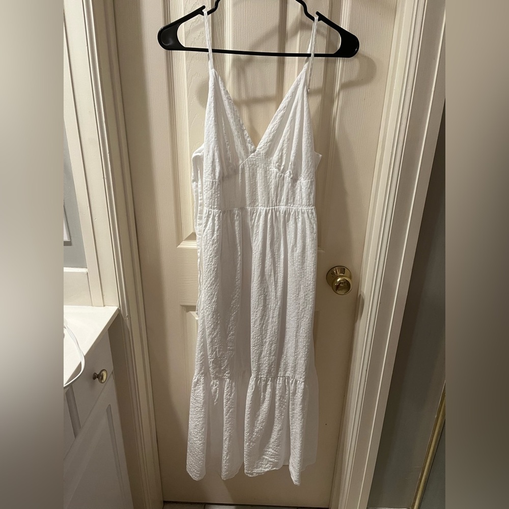 Japna Seersucker Midi Dress